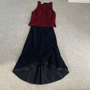 Andretta Donatello black and red formal 2-piece set